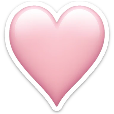 light pink heart sticker
