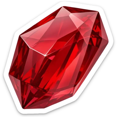 raw red crystal sticker