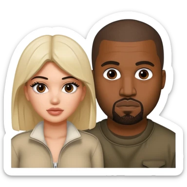 Kylie Jenner and Kanye west  sticker