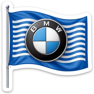 Bmw logo flag sticker