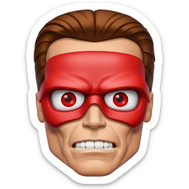 Red eyed Terminator Arnold Schwarzenegger sticker
