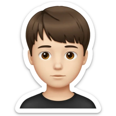 create a fringe haircut boy sticker