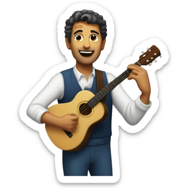 italian man singing  sticker
