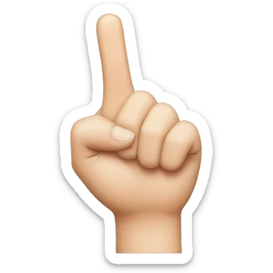 Thumb and pointer finger sticker