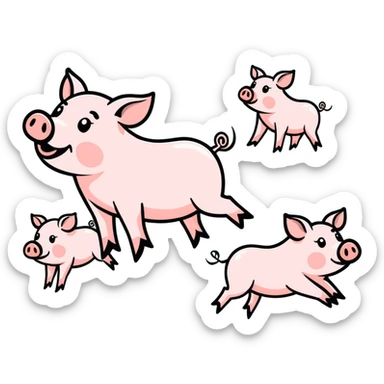Pigs flying sticker