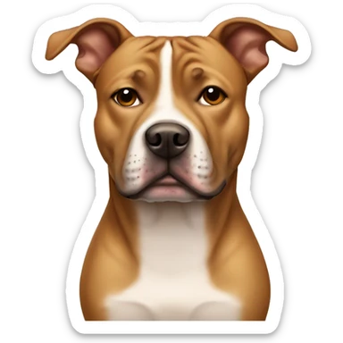 Light Brown staffy giving side eye  sticker