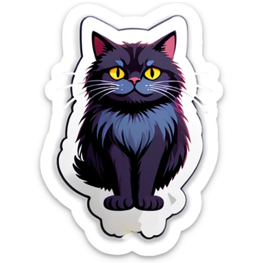 Chat avec une frange  sticker