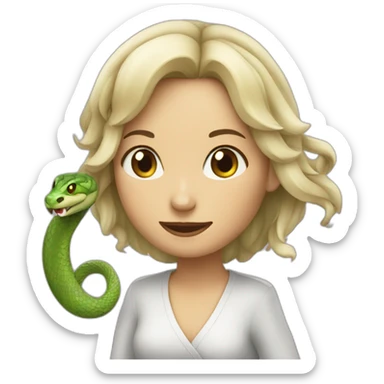 Femelle serpent blanc  sticker