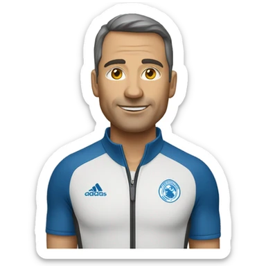 un coach sportif énervé sticker