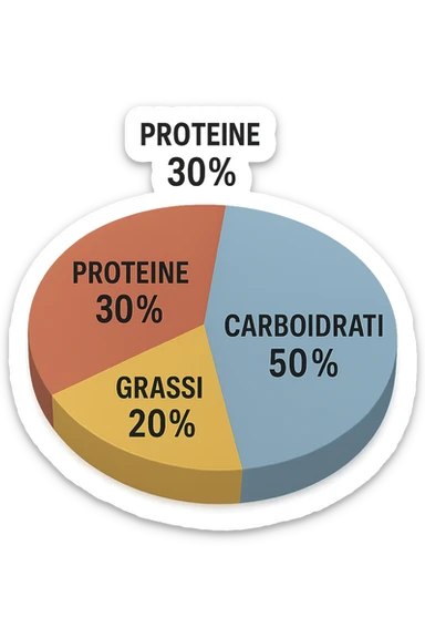 Piano A Macro nutrizionale GRAFICO in 3d in italiano sticker
