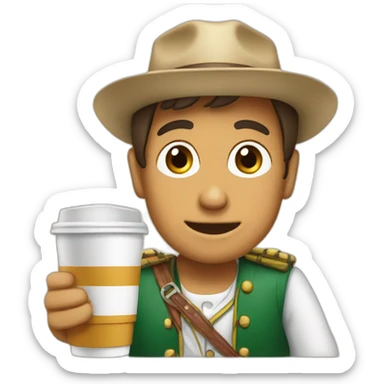 Peru tomando cafe con Bolivia sticker