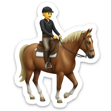   horse riding horse sticker