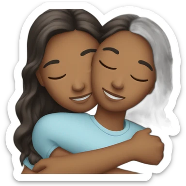 sister-hugging sticker