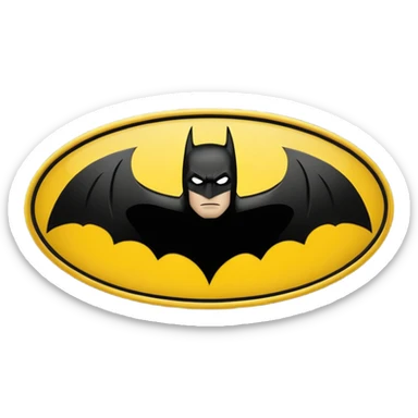 Batman logo without a human in it just a logo of batman sticker