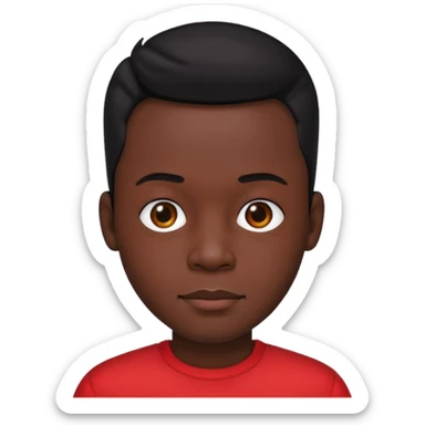 Bobby Brown, black hair, red outfit sticker
