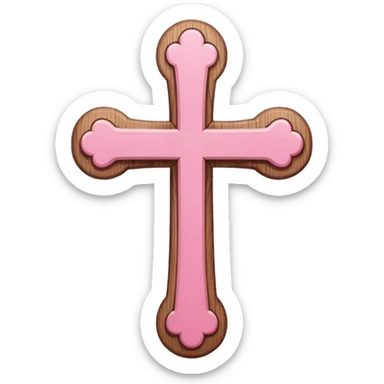 Pink cross  sticker