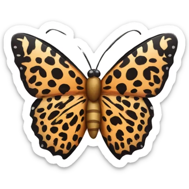 Butterfly with leopard spots sticker