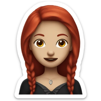 vampire girl with red hair sticker