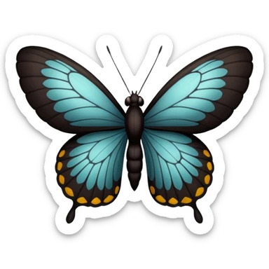 Mariposa negra oscura  sticker