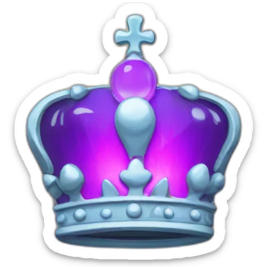 pin badge with crown and glow sticker