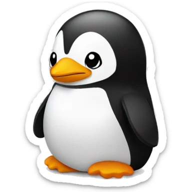 toddler penguin installs linux sticker