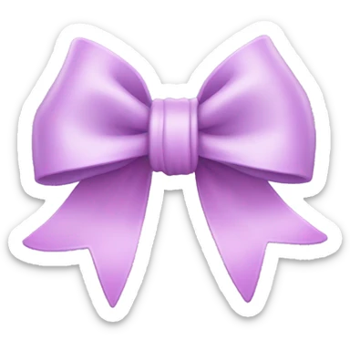 Light purple bow with a little pink in it  sticker
