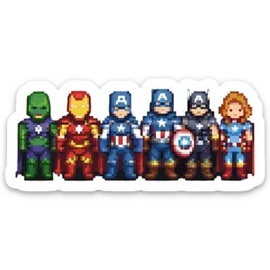 Avengers superhero team sticker
