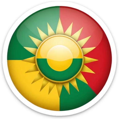 Kurdish flag with this modèle of flag 🇬🇭 sticker