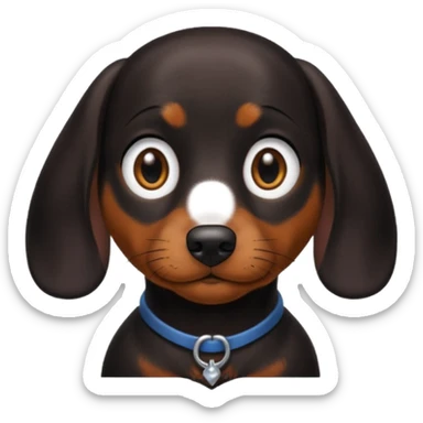 Perro salchicha negro enano sticker