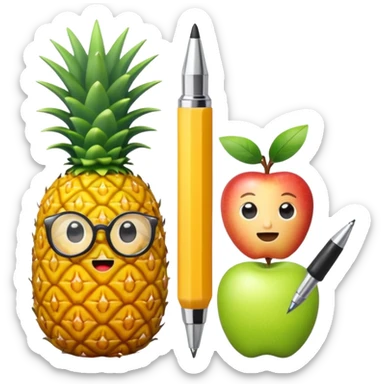 Pineapple Pen X Apple Pen sticker