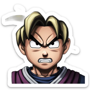 Angry goku black background get dark sticker