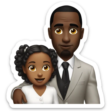 P Diddy with a kid sticker