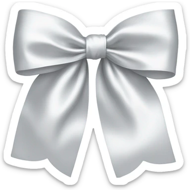white satin bow sticker