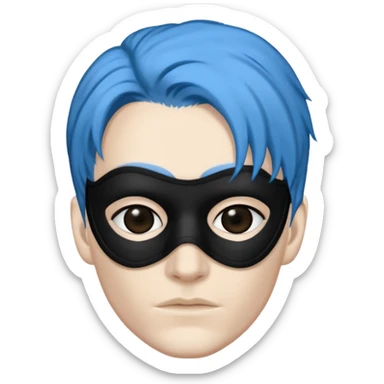 blue haired criminal sticker