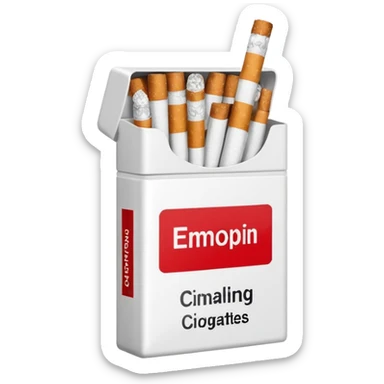 pack of cigarettes sticker