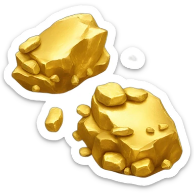 Gold nuggets sticker