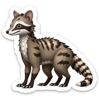 Vernid-Sergal-Trico-Civet-fusion-hybrid-animal-creature, full body sticker