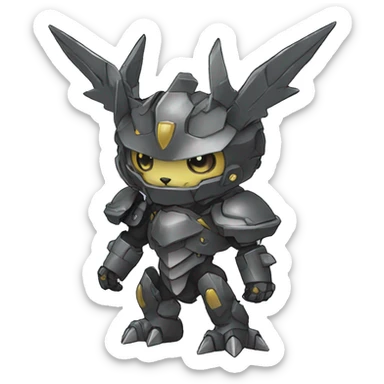  kawaii cool edgy armored Digimon-Fakemon-animal full body sticker