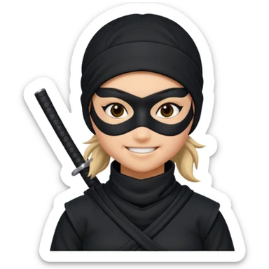 i need girl ninja smile sticker