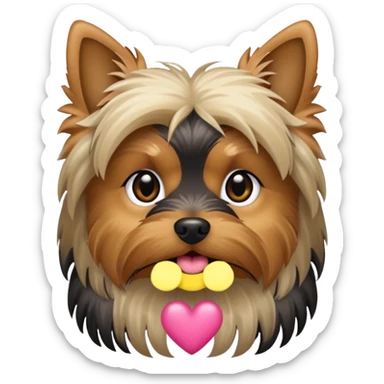 a full body of cute yorkshire terrier sticker
