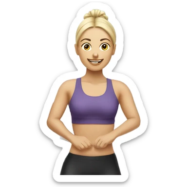 Mujer pilates reformer sticker