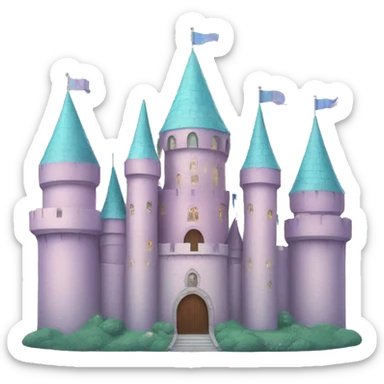 big pastel castle sticker