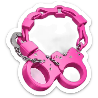 handcuffs pink sticker