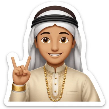 dubai three fingers sticker