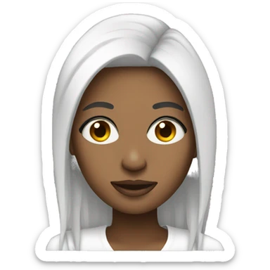 Female white music artist sticker