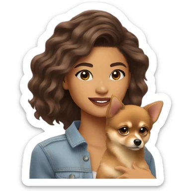 ZENDAYA WITH LITTLE POMCHI sticker