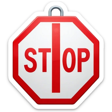 placa de transito vermelha escrito pare sticker