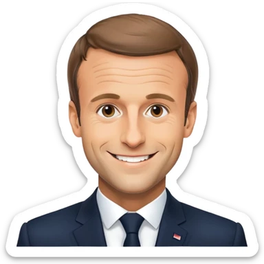 Emmanuel Macron, President of France sticker