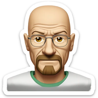 Walter White as Heisenberg ( breaking Bad ) sticker
