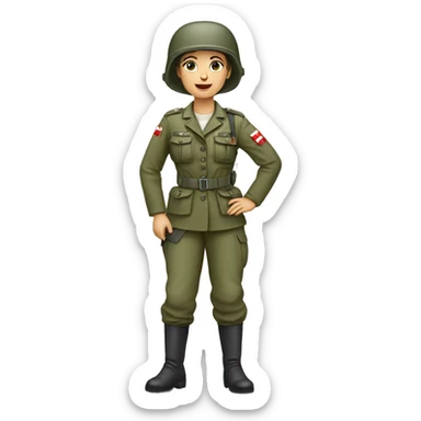 army woman swiss sticker
